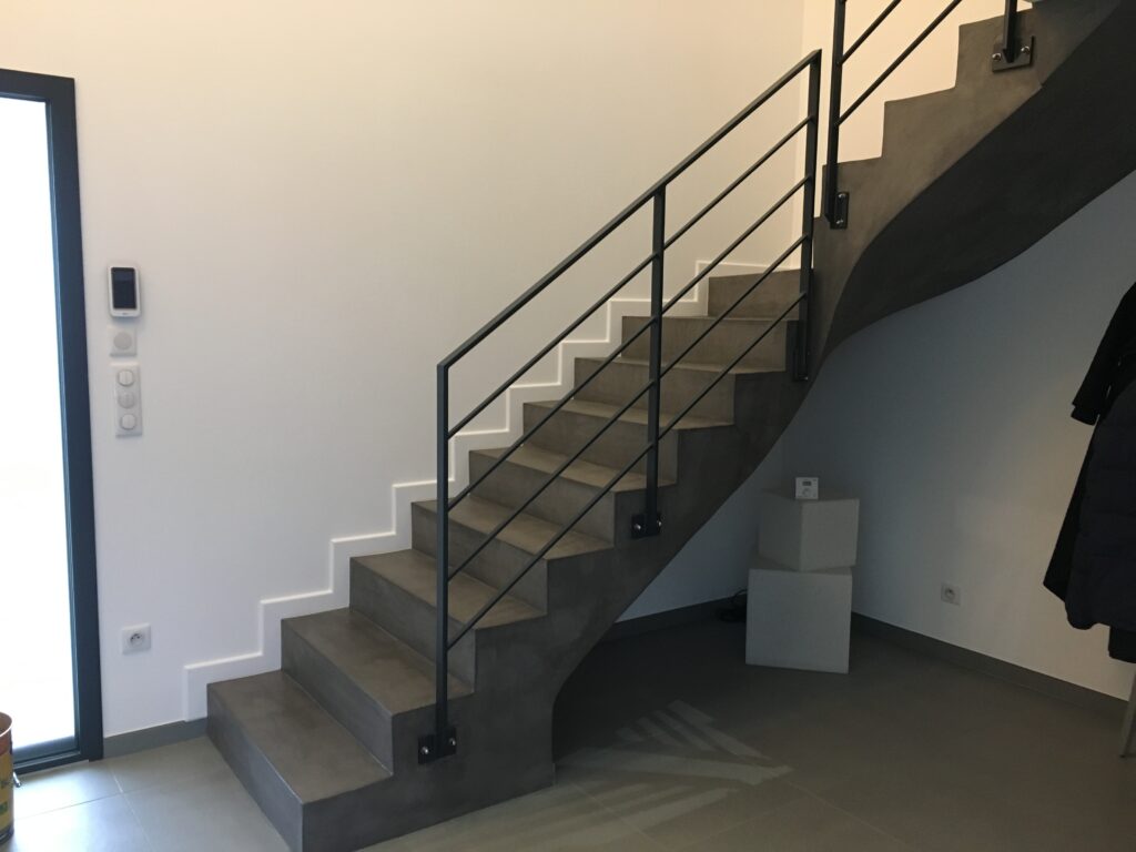 béton ciré - escalier